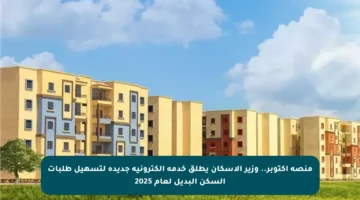 منصة أكتوبر.. وزير الإسكان يطلق خدمة إلكترونية جديدة لتسهيل طلبات السكن البديل لعام 2025